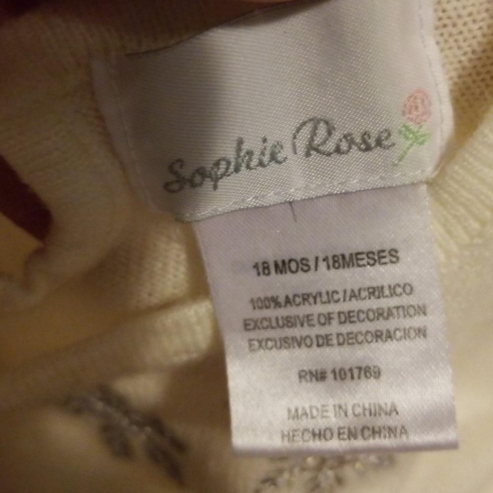 18M GIRLS WHITE WINTER DRESS - Picture 4 of 4